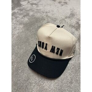 Goodlife New York Rope Snapback Hat Cap Cream Black Adjustable
